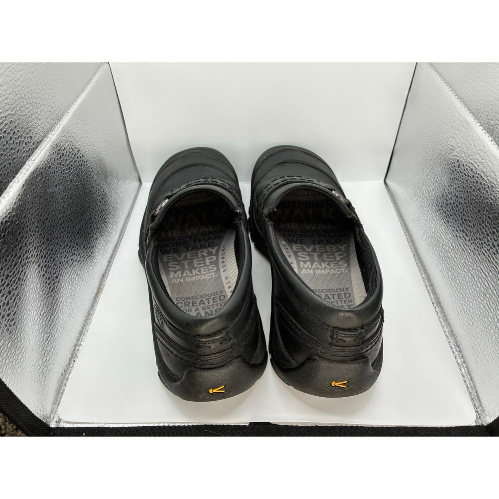 KEEN Kaci II Women 9.5 black leather Slip On Clog Comfort Shoe EU 40 India - Picture 5 of 7